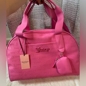 New! Juicy Couture juicy pink weekender bag